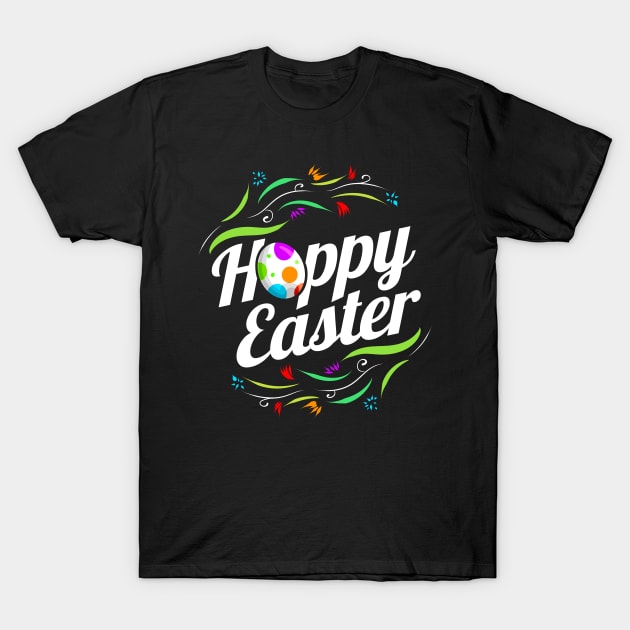 Colorful Ornaments Surrounding Wishes Happy Easter T-Shirt by SinBle